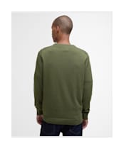 Men's Barbour Pima Cotton Crew Neck Sweater - Wintermoss