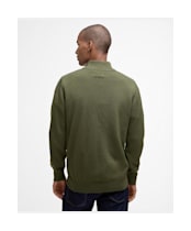 Men’s Barbour Cotton Half Zip Sweater - Wintermoss