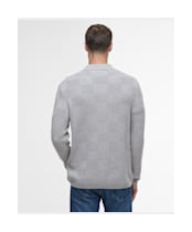 Men's Barbour Falton Knitted Cardigan - Grey Marl