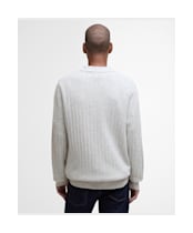 Men's Barbour Smeaton Knitted Polo - Grey Marl