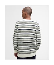 Men's Barbour Topcliffe Fairisle Crew Neck Sweater - Whisper White