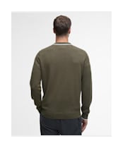 Men's Barbour Fenhill Knitted Polo - Mid Olive