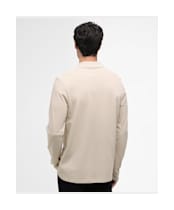 Men's Barbour International Marshall Long Sleeve Zipped Polo Shirt - Mist