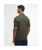 Men's Barbour Thornaby Tailored Polo Shirt - Mid Olive