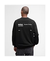 Men's Barbour Firbank Relaxed Crew Neck Sweatshirt - Black