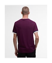 Men's Barbour International Deep Cuff Evan Tipped T-Shirt - Potent Merlot