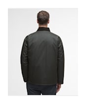 Men's Barbour Modern Beaufort Check Waxed Jacket - Olive Check