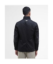 Men's Barbour Ogston Waxed Jacket - Black / Classic Tartan