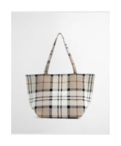 Women's Barbour Layla Tartan Large Tote Bag - Rosewood Tartan