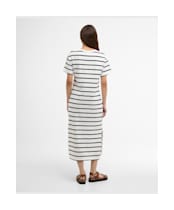 Women's Barbour Selena Midi Dress - Cloud / Navy Stripe