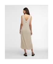 Women's Barbour International Valencia Knitted Midi Dress - Ecru