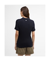 Women's Barbour Hartland Knitted Polo Jumper - Navy