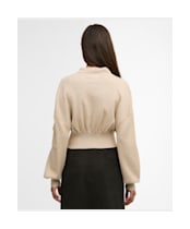 Women's Barbour International Gigi Knitted Bomber - Cement