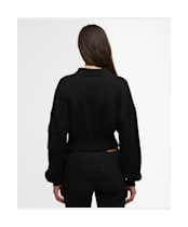 Women's Barbour International Gigi Knitted Bomber - Black