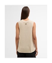 Women's Barbour International Valencia Knitted Vest - Ecru