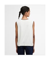 Women's Barbour Maia Knitted Vest - Cloud / Navy