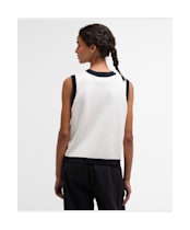 Women's Barbour Salthill Knitted Vest - Cloud / Navy