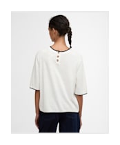 Women's Barbour Verona Knitted Jumper - Cloud / Dark Navy