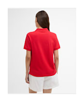 Women's Barbour Bowford Polo Top - Poppy Red