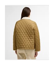 Women's Barbour Icons Cropped Liddesdale Quilted Jacket - SAND/DRESS/PEARL