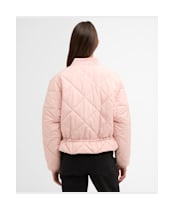 Women's Barbour International Pagan Quilted Jacket - Desert Pink