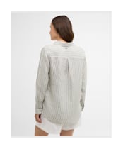 Women's Barbour Marine Shirt - Dusky Khaki Stripe