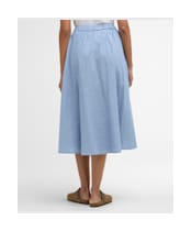 Women's Barbour Sutton Midi Skirt - Light Chambray