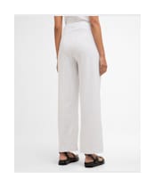 Women's Barbour Sloane Trousers - White / Dark Navy