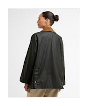 Women's Barbour Argill Waxed Jacket - Fern / Ancient Tartan