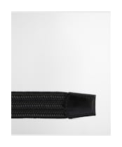 Men's Barbour Stretch Leather Belt - Black