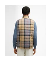Men's Barbour Reversible Tartan Puffer Gilet - Dress Tartan