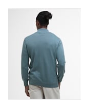 Men’s Barbour Cotton Half Zip Sweater - Vintage Teal