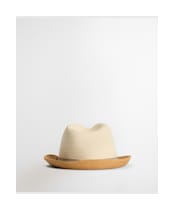 Men's Barbour Ashill Trilby Summer Hat - Ecru / Tan