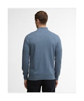 Men’s Barbour Cotton Half Zip Sweater - Dusk Blue