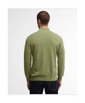 Men’s Barbour Cotton Half Zip Sweater - Laurel Green