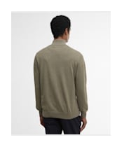 Men’s Barbour Cotton Half Zip Sweater - Smokey Olive