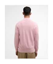 Men’s Barbour Cotton Half Zip Sweater - Pink