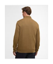 Men's Barbour Bayfield Knitted Half Zip Jumper - Russet