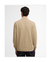 Men's Barbour Lingwood Compact Cotton Half Zip Sweater - Washed Stone