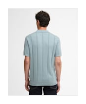 Men's Barbour Wellburn Knitted Polo Shirt - Slate
