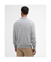 Men's Barbour Flaxby Linen Blend Crew Neck - Navy