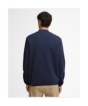 Men's Barbour Crowcombe Knitted Zip Through Sweater - Navy