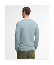 Men's Barbour Essential Honeycomb Crew Neck Sweater - Slate