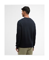 Men's Barbour Essential Honeycomb Crew Neck Sweater - Navy
