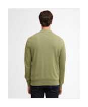 Men's Barbour Pima Cotton Knitted Polo Shirt - Laurel Green