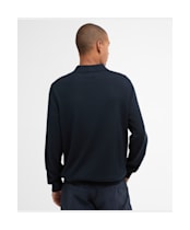 Men's Barbour Pima Cotton Knitted Polo Shirt - Navy