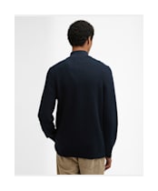 Men's Barbour Essential Honeycomb Half Zip Sweater - Navy