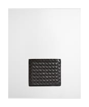 Men's Barbour Farne Woven Leather Wallet - Black