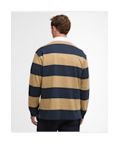 Men's Barbour Broome Rugby Shirt - NAVY/TRENCH