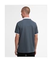 Men's Barbour International Amped Polo Shirt - Storm Grey
